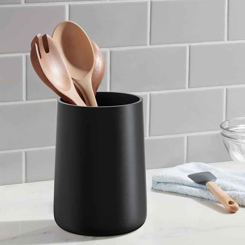 IVE Design Utensil Holder – 7" Tall x 5.2" Diameter Kitchen Utensil Organizer for Countertop (Matte Black, 1 Pack) - Image 5